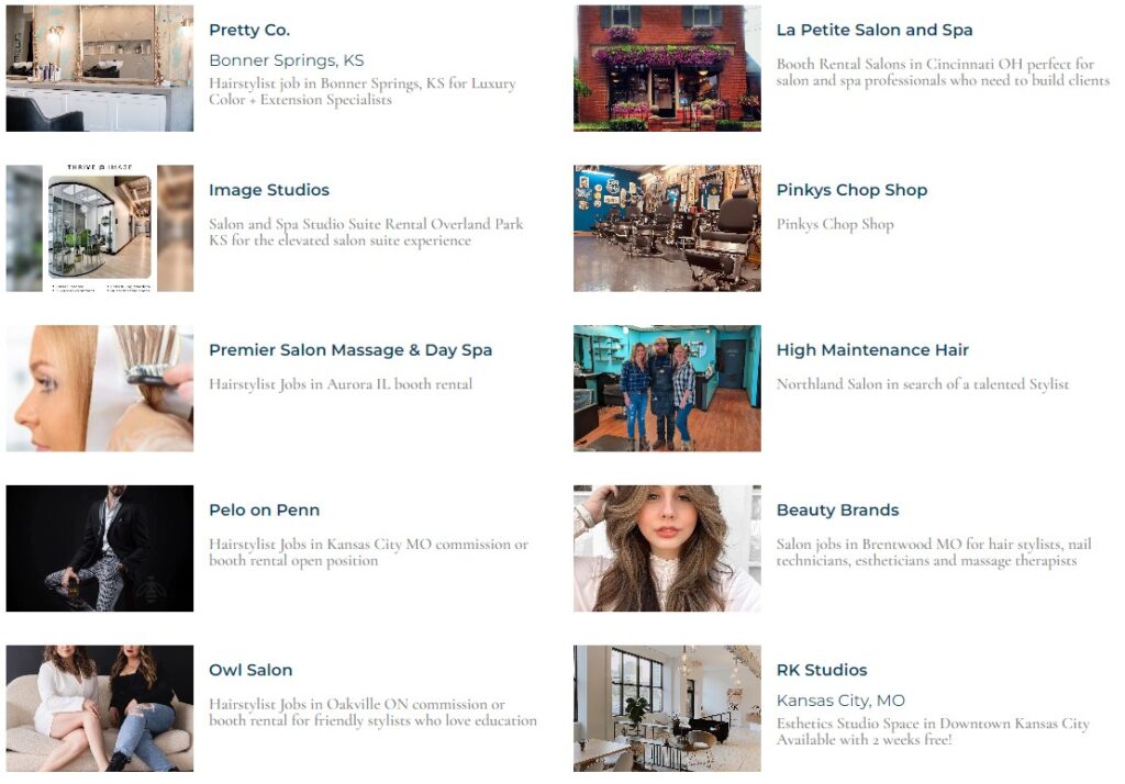 how to find salon suites for rent