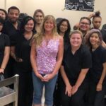 Susan wos talking to cosmetology students