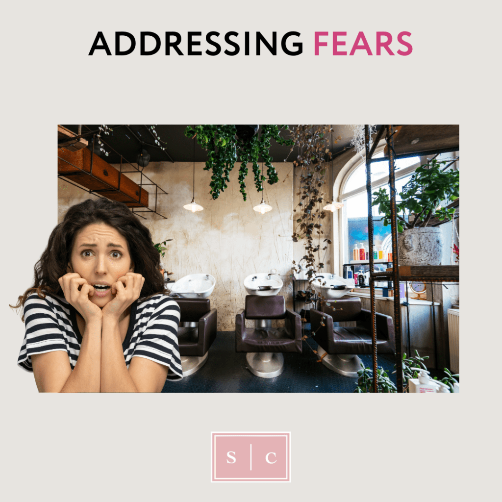 photo of a salon owner afraid to tell her employees she plans on selling the business