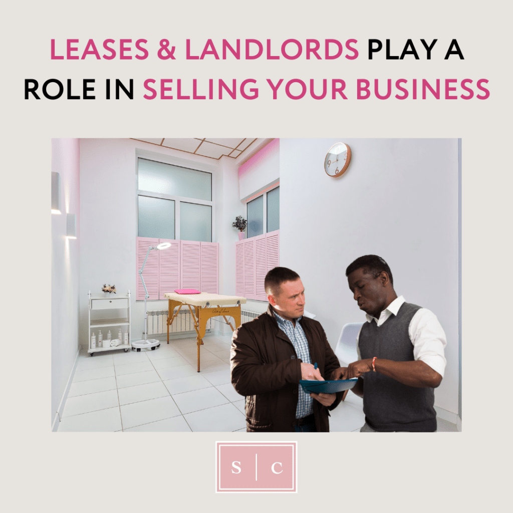 photo showing a salon owner dealing with the landlord in the sale of the business