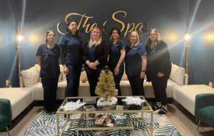 photo of the staff at Spas QC during a christmas celebration