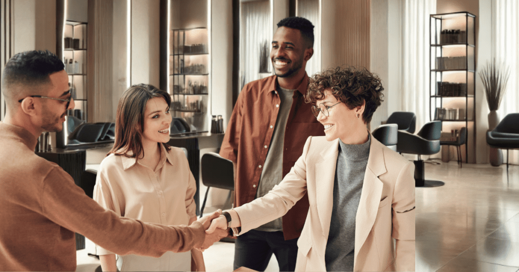 photo of a Salonspa Connection business broker assisting a staff member acquisition for a salon